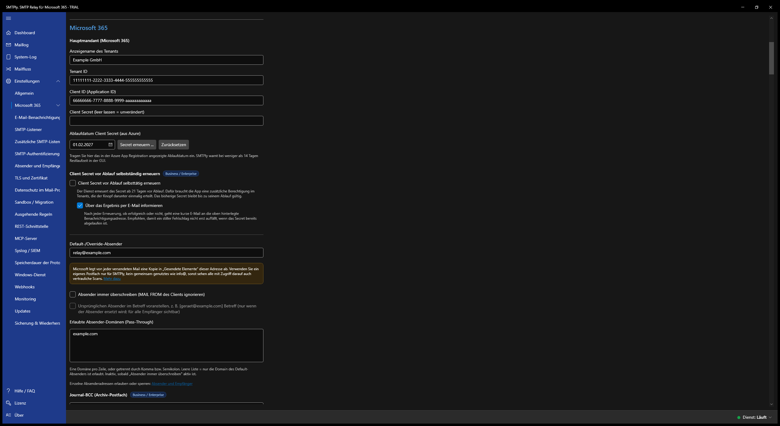 Einstellungen – Microsoft 365
