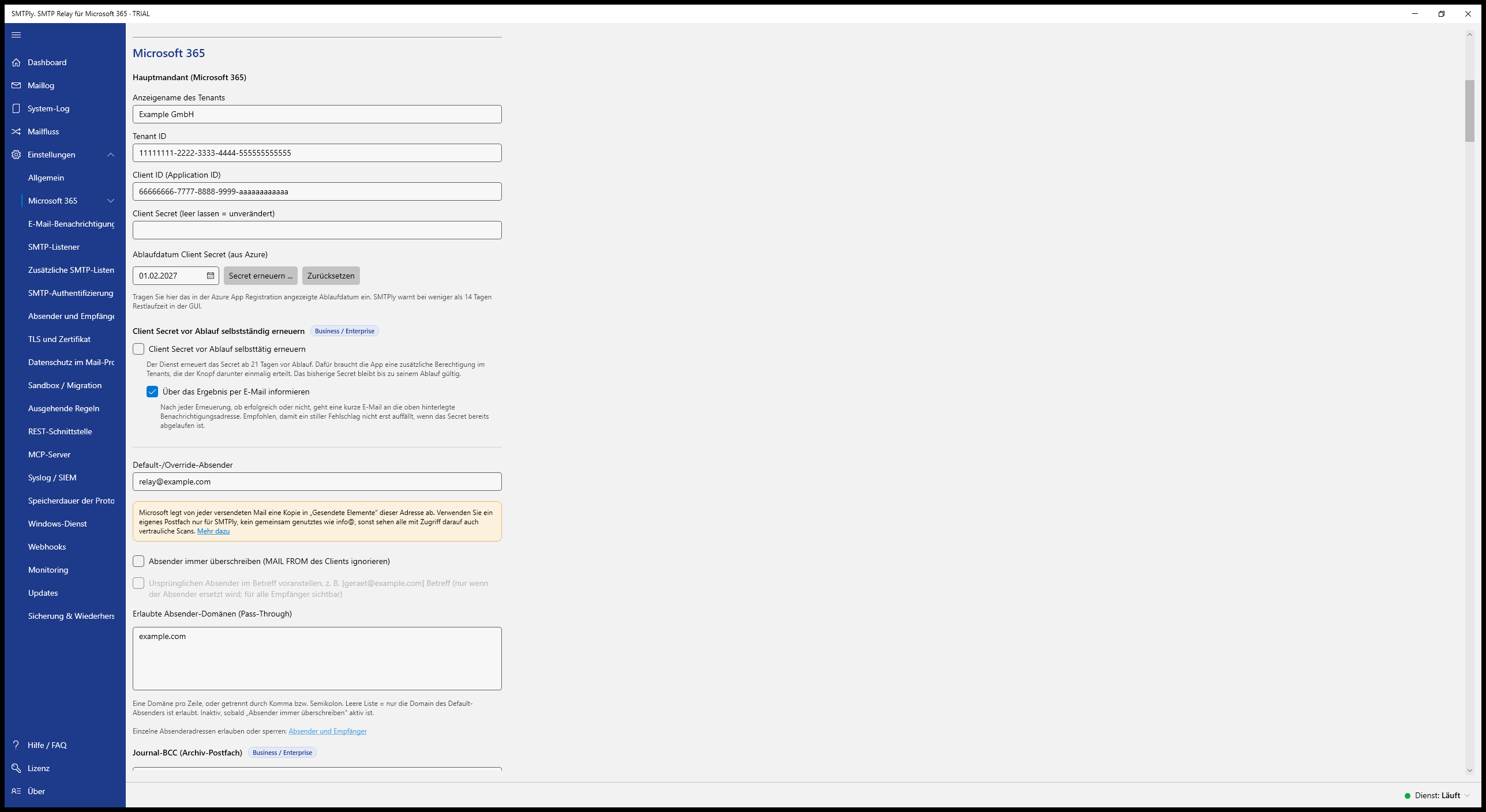 Einstellungen – Microsoft 365
