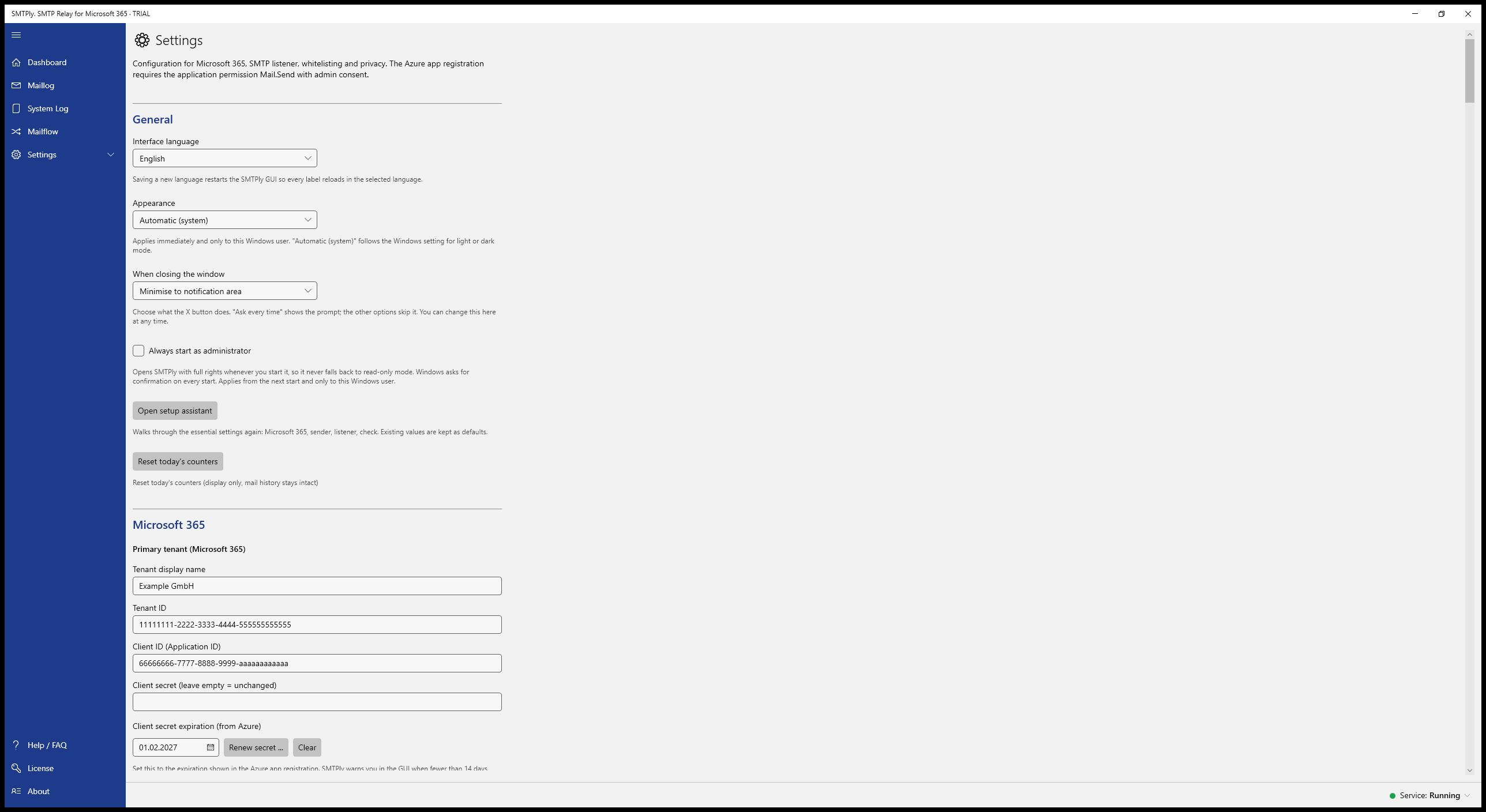 Settings – General